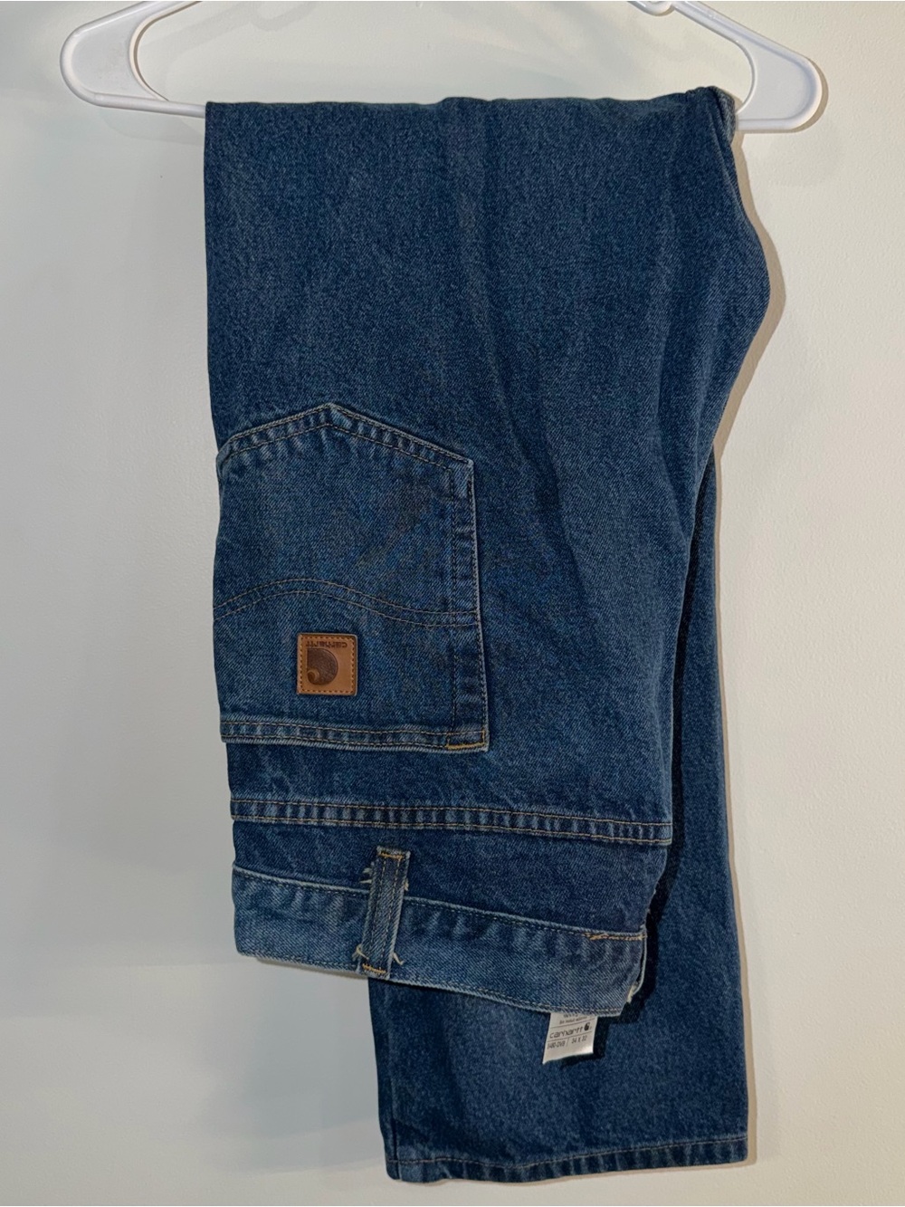 Carhartt Men's Blue Relaxed Fit Work Jeans SZ 38x32 EXPANDED